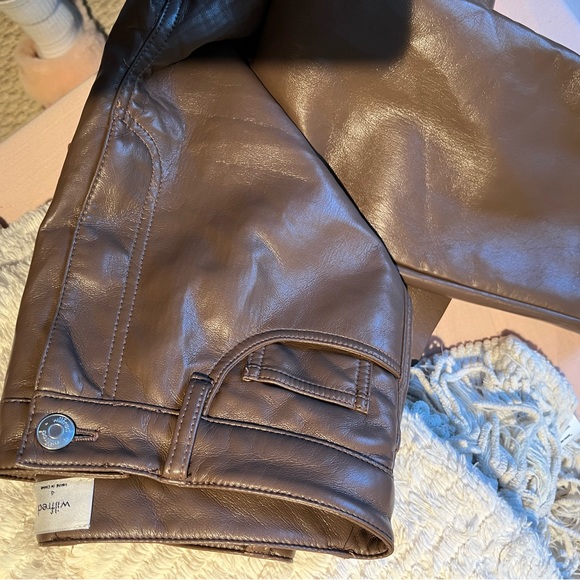 Aritzia brown Melina leather pants - Picture 3 of 5